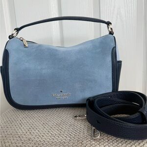 KATE SPADE SMOOSH TWO WAY SUEDE LEATHER BAG, EUC